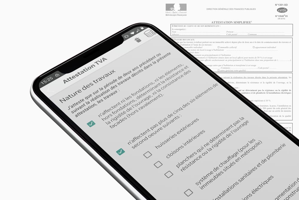 remplissez votre formulaire cerfa de tva simplifiée directement sur notre appli